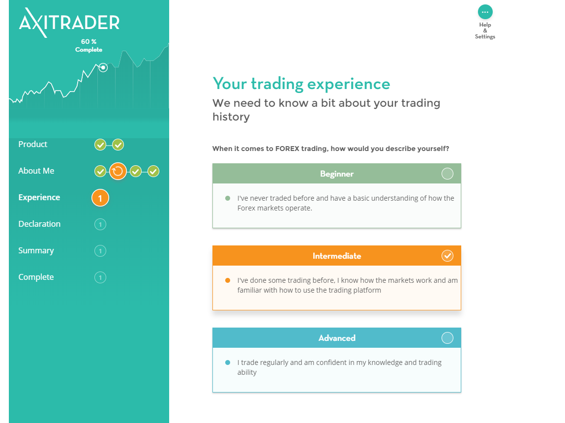 AxiTrader Trading Knowledge Level