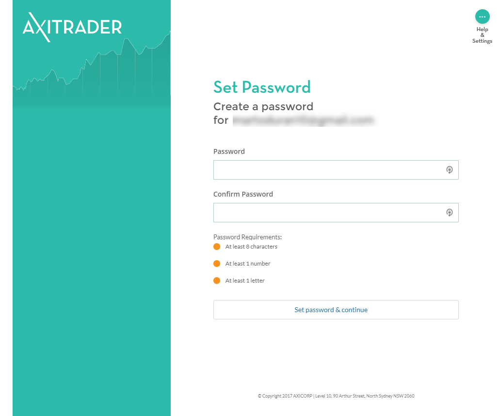 AxiTrader Live Password
